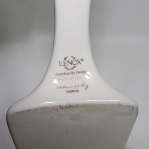 Price drop vtg Lenox American by design winter greetings cake server - Picture 4 of 6